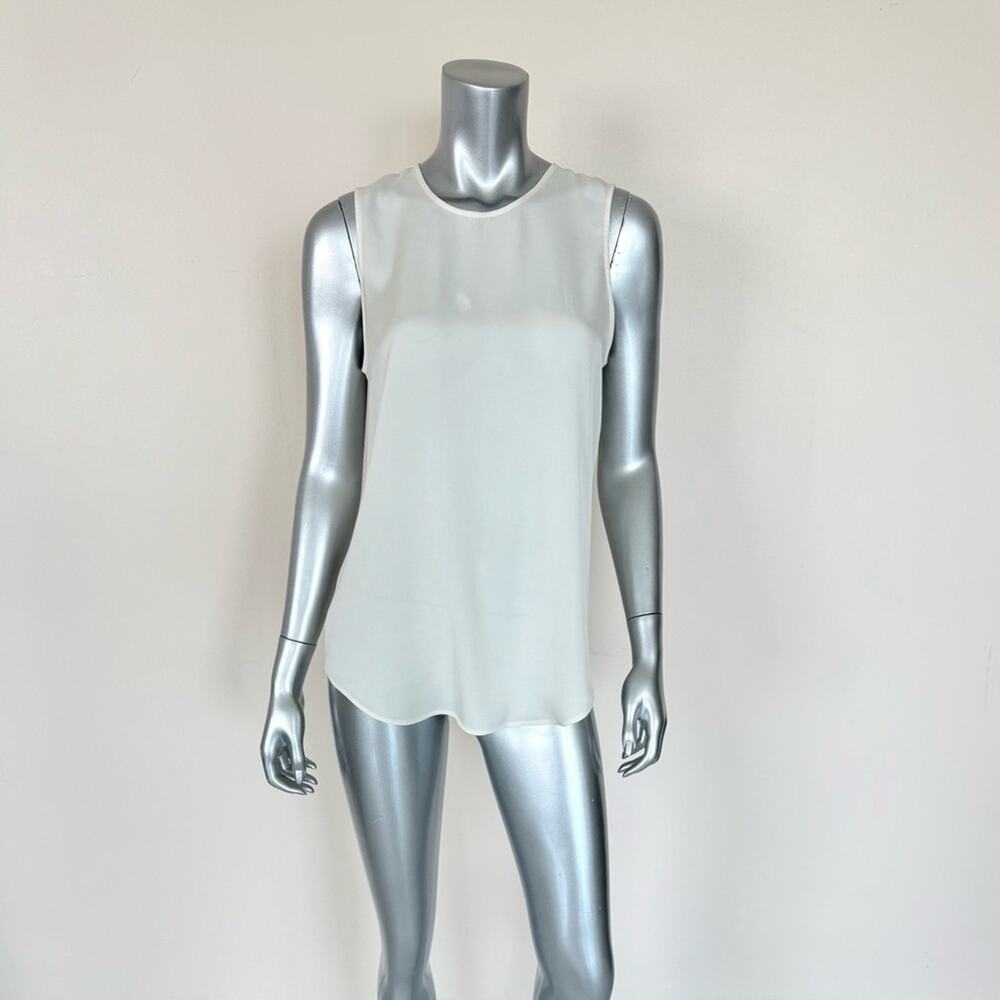 Theory silk white blouse size M Retail 290$